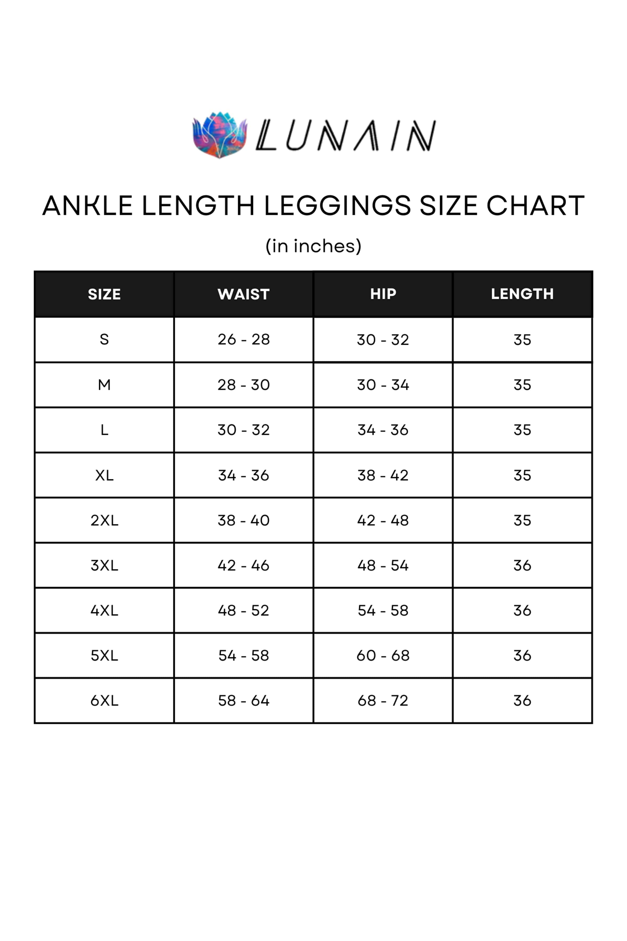 LUNAIN Ankle Length Leggings for Women and Girls (White)