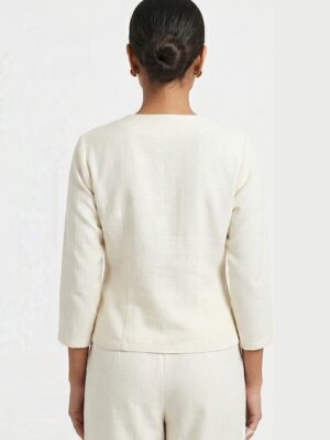 Double-Breasted Wrap V-Neck Blazer