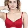 1-103.jpg LUNAIN Lady pad Women's Cotton Fabric Bra Soft botom Band for Extra Comfort (Red)