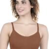 1-106.jpg LUNAIN Lancy Women's Cotton Fabric Bra Soft botom Band for Extra Comfort (Brown)