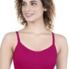 LUNAIN Lancy Women's Cotton Fabric Bra Soft botom Band for Extra Comfort (Pink)
