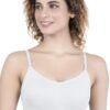 LUNAIN Lancy Women's Cotton Fabric Bra Soft botom Band for Extra Comfort (White)