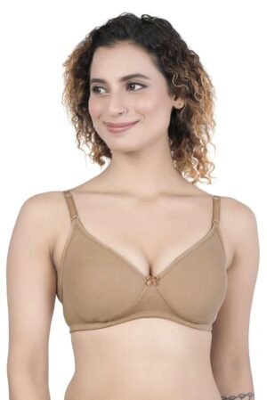 1-122.jpg LUNAIN Manisha Pad Cup Bra for Womens and Girls (Brown)