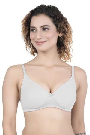 LUNAIN Manisha Pad Cup Bra for Womens and Girls (White)