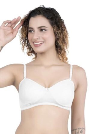 LUNAIN Mayuri Modal Cup Bra for Womens and Girls (White)