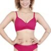 1-13.jpg LUNAIN Lingerie Set with Full Coverage | Non-Padded Bra and Hipster Panty (Pink Dark)