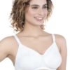 1-132.jpg LUNAIN Moulded Spacer Cup Feeding Bra | Nursing Bra with Full Coverage Bra | Lightweight, Breathable & Sweat-Resistant | Non-Wired & Non-Padded (White)