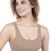 LUNAIN Women Sports Bra for High Impact Activities | Non Padded (Brown)