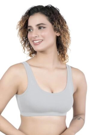 1-159.jpg LUNAIN Women Sports Bra for High Impact Activities | Non Padded (Off-White)
