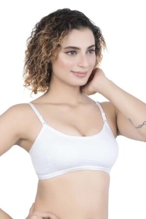 1-169.jpg LUNAIN Women Sports Bra | Non Padded (White)