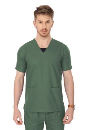 1-22.jpg LUNAIN Scrub Suits for Doctors | OT Dress | Dentists and Healthcare Professionals (Men) (Sea Green)