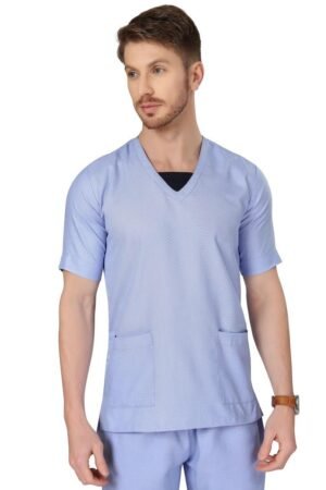 1-23.jpg LUNAIN Scrub Suits for Doctors | OT Dress | Dentists and Healthcare Professionals (Men) (Sky Blue)