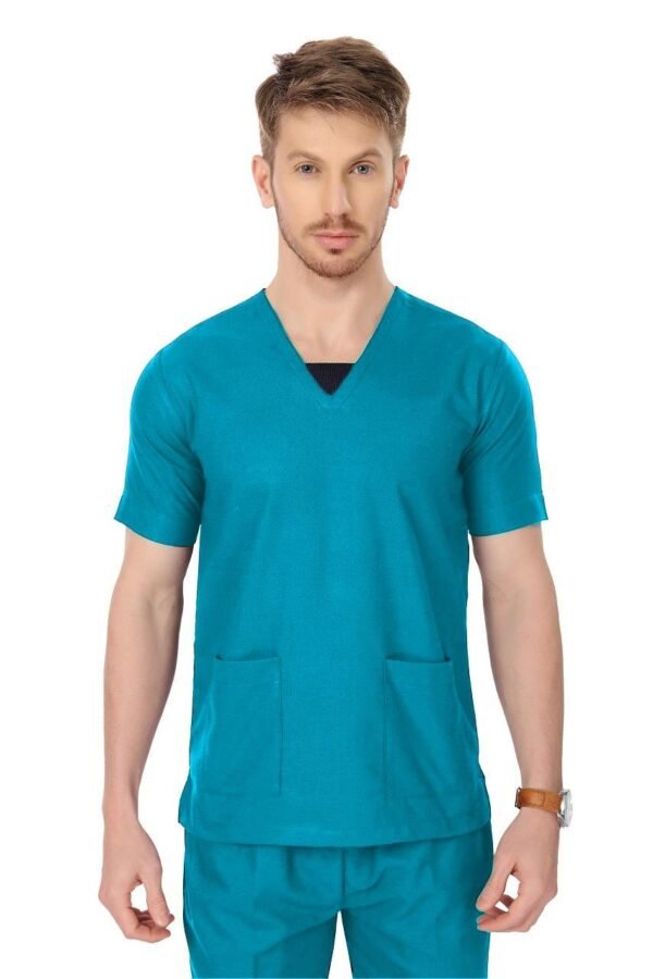 1-24.jpg LUNAIN Scrub Suits for Doctors | OT Dress | Dentists and Healthcare Professionals (Men) (Teal)