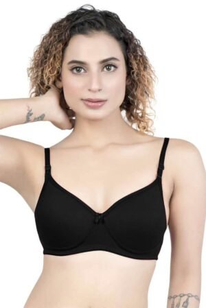 1-33.jpg LUNAIN Lady pad Women's Cotton Fabric Bra Soft botom Band for Extra Comfort