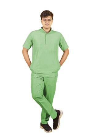 1-50.jpg LUNAIN 2-Way Stretchable Scrub Suit for Men (Spring Green)