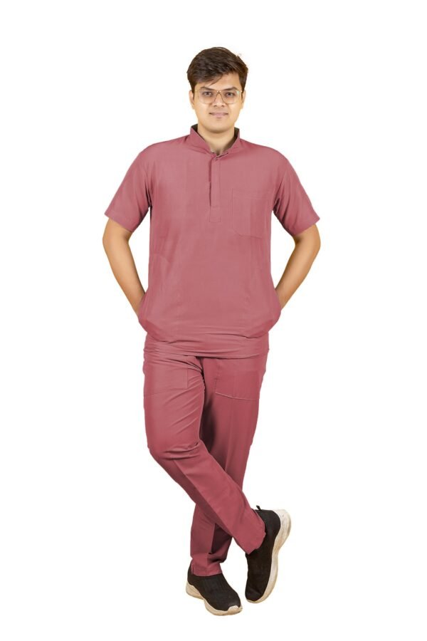 1-54.jpg LUNAIN 2-Way Stretchable Scrub Suit for Men (Rose)