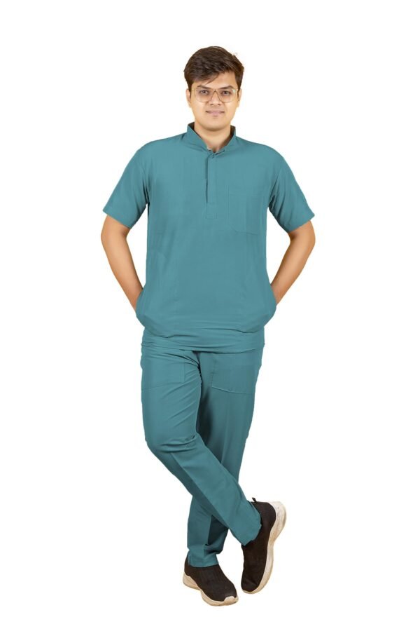 1-56.jpg LUNAIN 2-Way Stretchable Scrub Suit for Men (Jelly Blue)