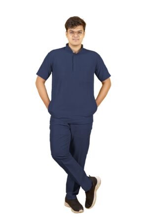 1-61.jpg LUNAIN 2-Way Stretchable Scrub Suit for Men (Navy Blue)
