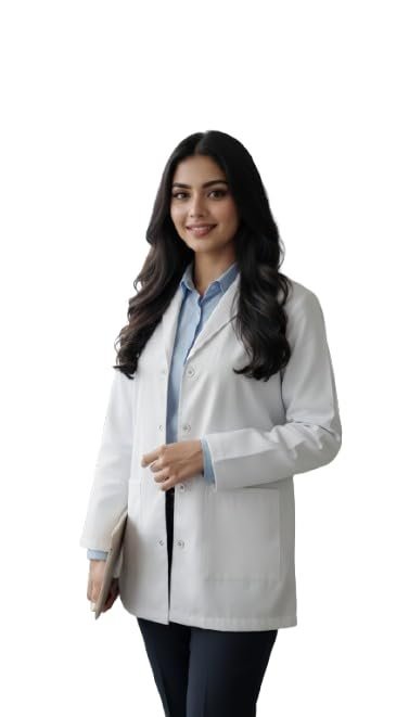 LUNAIN Full Sleeves Lab Coat for Women