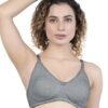 1-86.jpg LUNAIN Kavya Women's Lina Salwar-Kameez Knitted Molded Cup Regular Fit Bra Cotton Non Padded Wire Free (Gray)