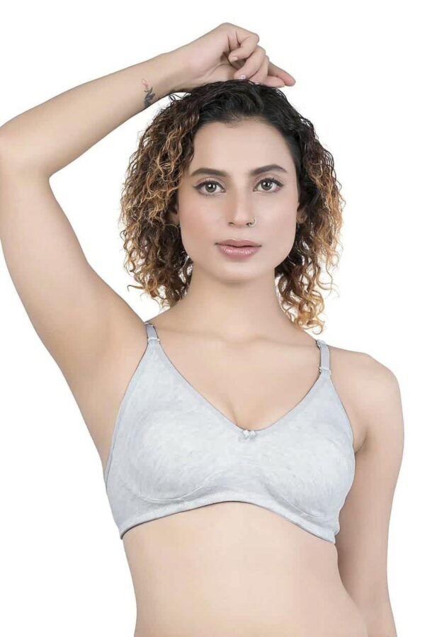 1-87.jpg LUNAIN Kavya Women's Lina Salwar-Kameez Knitted Molded Cup Regular Fit Bra Cotton Non Padded Wire Free (Off-White)