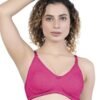 1-90.jpg LUNAIN Kavya Women's Lina Salwar-Kameez Knitted Molded Cup Regular Fit Bra Cotton Non Padded Wire Free (Pink)