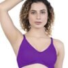 1-92.jpg LUNAIN Kavya Women's Lina Salwar-Kameez Knitted Molded Cup Regular Fit Bra Cotton Non Padded Wire Free (Purple)