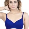 1-97.jpg LUNAIN Lady pad Women's Cotton Fabric Bra Soft botom Band for Extra Comfort (Blue)