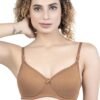 1-98.jpg LUNAIN Lady pad Women's Cotton Fabric Bra Soft botom Band for Extra Comfort (Brown)