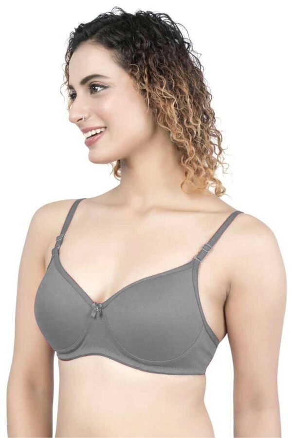 2-100.jpg LUNAIN Lady pad Women's Cotton Fabric Bra Soft botom Band for Extra Comfort (Off-White)