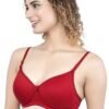 2-103.jpg LUNAIN Lady pad Women's Cotton Fabric Bra Soft botom Band for Extra Comfort (Red)