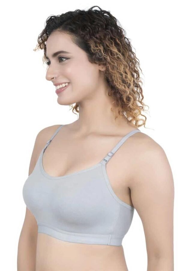 2-108.jpg LUNAIN Lancy Women's Cotton Fabric Bra Soft botom Band for Extra Comfort (Off-White)