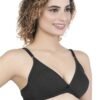2-115.jpg LUNAIN Mani Women's Non Padded Non Wired Cotton Lycra Fabric Bra with Special Broad Strap (Gray)