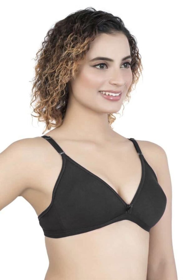 2-115.jpg LUNAIN Mani Women's Non Padded Non Wired Cotton Lycra Fabric Bra with Special Broad Strap (Gray)