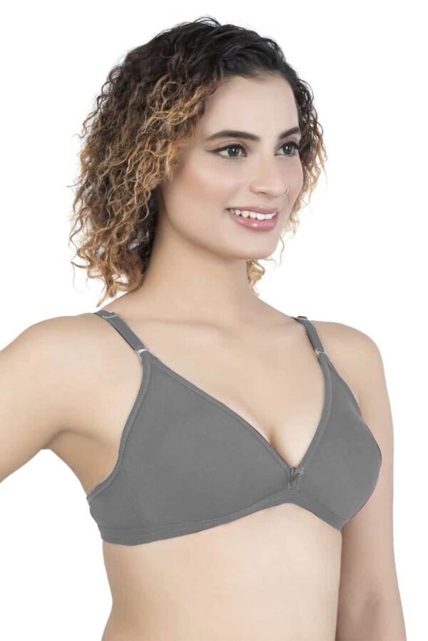 2-116.jpg LUNAIN Mani Women's Non Padded Non Wired Cotton Lycra Fabric Bra with Special Broad Strap (Off-White)