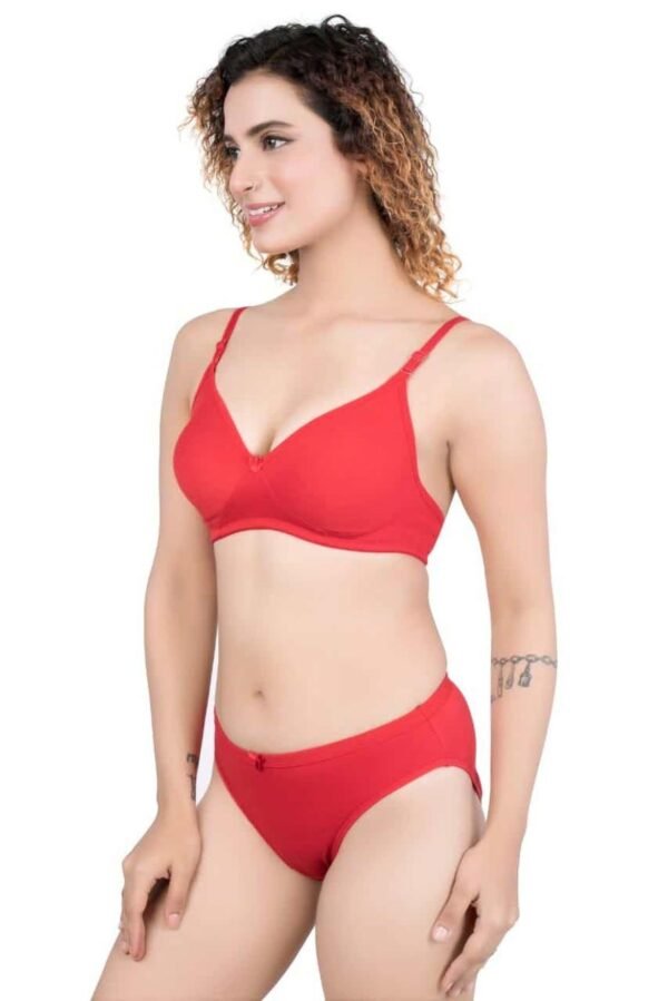 2-15.jpg LUNAIN Lingerie Set with Full Coverage | Non-Padded Bra and Hipster Panty (Red)