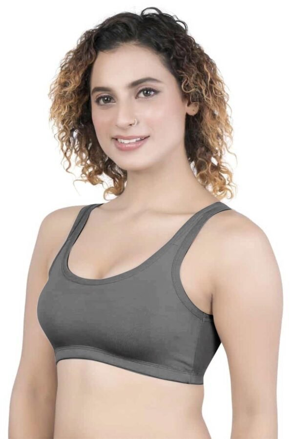 2-158.jpg LUNAIN Women Sports Bra for High Impact Activities | Non Padded (Gray)