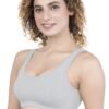 2-159.jpg LUNAIN Women Sports Bra for High Impact Activities | Non Padded (Off-White)