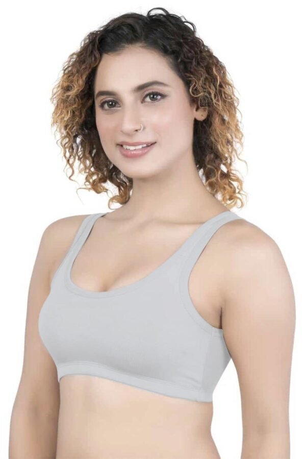 2-159.jpg LUNAIN Women Sports Bra for High Impact Activities | Non Padded (Off-White)