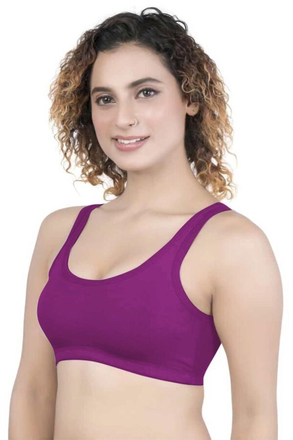 2-161.jpg LUNAIN Women Sports Bra for High Impact Activities | Non Padded (Purple)