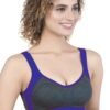 2-164.jpg LUNAIN Women Sports Bra for High Impact Activities | Non Padded (Blue)