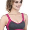 2-165.jpg LUNAIN Women Sports Bra for High Impact Activities | Non Padded (Pink)