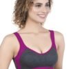2-166.jpg LUNAIN Women Sports Bra for High Impact Activities | Non Padded (Purple)