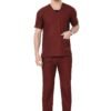 2-20.jpg LUNAIN Scrub Suits for Doctors | OT Dress | Dentists and Healthcare Professionals (Men) (Maroon)