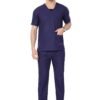 2-21.jpg LUNAIN Scrub Suits for Doctors | OT Dress | Dentists and Healthcare Professionals (Men) (Navy Blue)