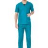 2-24.jpg LUNAIN Scrub Suits for Doctors | OT Dress | Dentists and Healthcare Professionals (Men) (Teal)