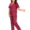 2-26.jpg LUNAIN Scrub Suits for Doctors | OT Dress | Dentists and Healthcare Professionals (Women) (Maroon)