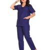 2-27.jpg LUNAIN Scrub Suits for Doctors | OT Dress | Dentists and Healthcare Professionals (Women) (Navy Blue)