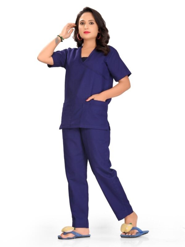 2-27.jpg LUNAIN Scrub Suits for Doctors | OT Dress | Dentists and Healthcare Professionals (Women) (Navy Blue)