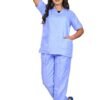 2-28.jpg LUNAIN Scrub Suits for Doctors | OT Dress | Dentists and Healthcare Professionals (Women) (Sky Blue)